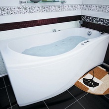 Фото акриловая ванна aquanet borneo левая 170*90 см, белая