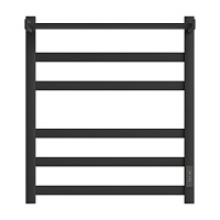 Полотенцесушитель электрический Point Меркурий PN83856PB П5 500x600 с полкой, диммер справа, черный