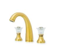 Смеситель для раковины на 3 отверстия Boheme Camelia 317-Camelia, бронза