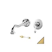 Смеситель Cezares Margot MARGOT-BLS1-03/24-Bi для раковины золото 24 карат ручка белая