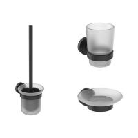 Набор аксессуаров Ideal Standard IOM A9245XG 3 в 1 Черный матовый/Матовое стекло