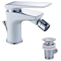 Смеситель Lemark Allegro LM5908CW для биде, хром/белый