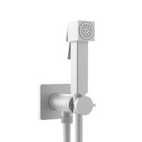 Смеситель с гигиеническим душем Bossini Cube Brass E38003B.045 Встраиваемый Белый матовый