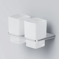 Стакан двойной настенный Am.Pm Inspire V2.0 A50A343400 хром/стекло матовое