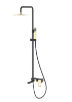 Душевая колонна Boheme Q 148-BG, черная/золото