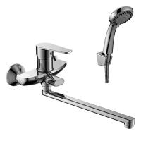 Смеситель Decoroom DR69043 одноручный универсальный с поворотным изливом 35 см., хром