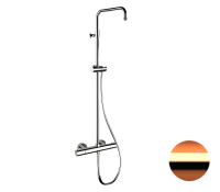 Душевая система термостатическая Remer Elegance EQ32ASSDRL, медь глянцевая Душевая система термостатическая Remer Elegance EQ32ASSDRL, медь глянцевая
