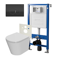 Сет: Инсталляция Point Элемент PN45120 +Клавиша Виктория черн/хром PN44061BC+Унитаз Виктория PN41061