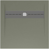 Поддон литьевой камень Allen Brau Infinity 8.21001-CGM 90*90 см, олива