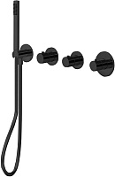 Встраиваемый смеситель для душа Paffoni Modular Box MDE000NO термостат, черный матовый