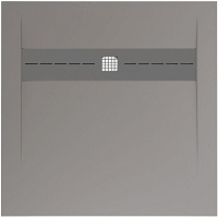 Поддон литьевой камень Allen Brau Infinity 8.21001-PGM 90*90 см, платина