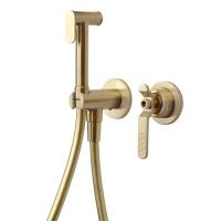 Смеситель с гигиеническим душем Bronze de Luxe 1760'S Loft 3253CG Золото матовое Смеситель с гигиеническим душем Bronze de Luxe 1760'S Loft 3253CG Золото матовое