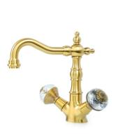 Смеситель для раковины высокий Boheme Flora 312-FL, бронза