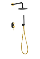 Душевая система Boheme Uno 464-BG, черная матовая/золото