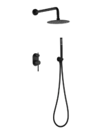Душевая система Boheme Uno 464-B, черная матовая