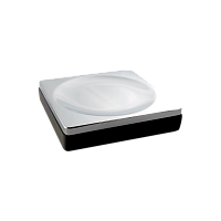 Мыльница настольная квадратная Boheme 10960-B-CR, черный/хром