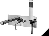 Встраиваемый комплект для ванны и душа Paffoni Ringo RIN001NO, черный матовый