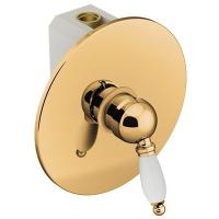 Смеситель Gattoni Orta 2730/27DO.CH OLD Для душа Золотой с  (белой ручкой) Смеситель Gattoni Orta 2730/27DO.CH OLD Для душа Золотой с  (белой ручкой)