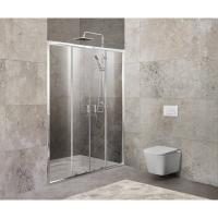 Дверь в нишу BelBagno Unique UNIQUE-BF-2-150/180-C-Cr 150-180*190 см, стекло прозрачное/профиль хром