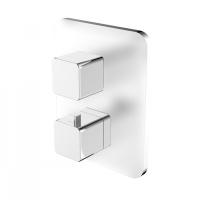 Смеситель с термостатом Omnires Parma PM7436 CRB для душа встраиваемый хром/белый