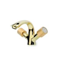 Смеситель для раковины Boheme ROYAL CRYSTAL 291-Royal/CRST, золото