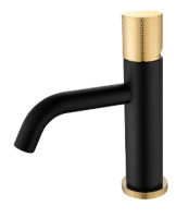 Смеситель для раковины Boheme Stick 121-BG.2, черный/золото