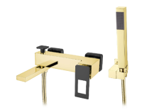 Смеситель для ванны Boheme Q 143-GB, золото/черный Смеситель для ванны Boheme Q 143-GB, золото/черный