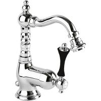 Смеситель Cezares Margot BSM2-01-N Для биде Хром(ручка чёрная) с  д/к