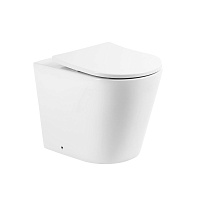 Унитаз приставной BelBagno FLAY-R BB1003CBR безободковый, белый