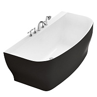 Акриловая ванна без перелива BELBAGNO BB74-NERO-W0 165*78 см, черная