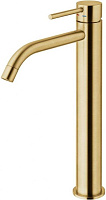 Смеситель для раковины Paffoni Light LIG081HGSP высокий, золото медовое брашированное