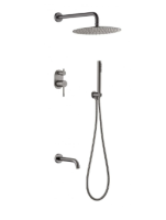Душевая система с изливом Boheme Uno 464-2-GM, графит