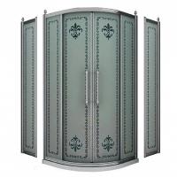 Душевой уголок Cezares Retro RETRO-A-RH-2-120/90-SCORREVOLE-CP-Cr 120x90 стекло прозрачное с матовым узором/хром