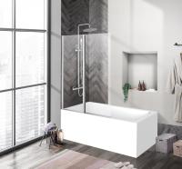 Шторка на ванну BelBagno Uno UNO-V-2-110/150-C-Cr 110*150 см, стекло прозрачное/профиль хром Шторка на ванну BelBagno Uno UNO-V-2-110/150-C-Cr 110*150 см, стекло прозрачное/профиль хром