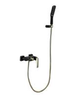 Смеситель для ванны Boheme VENTURO 383-B, черный/золото