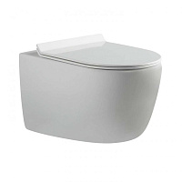 Унитаз подвесной BRAVAT Gina C21172UW-ENG белый, сиденье микролифт