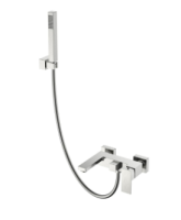 Смеситель для ванны Boheme Qubic 473-NB, никель брашированный