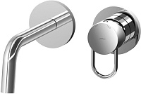 Смеситель для раковины Paffoni Joker JK006CR70 встраиваемый в стену, хром