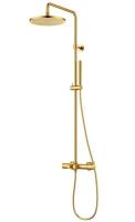 Душевая колонна Cezares ECO-CD-T-BORO термостат, золото брашированное