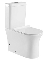 Унитаз напольный безободковый Aquanet Rimless Roll-C CL-12249B белый, сиденье микролифт