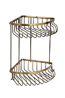 Угловая полка двойная Boheme MEDICI 10622, бронза