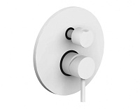 Встраиваемый смеситель для ванны и душа Paffoni Light LIG018BO, белый матовый