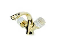 Смеситель для раковины Boheme Crystal 291-CRST, золото