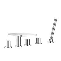 Смеситель Cezares Cascado CASCADO-BVD5-01 на бортик с ручным выдвижным душем Смеситель Cezares Cascado CASCADO-BVD5-01 на бортик с ручным выдвижным душем