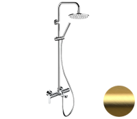 Душевая система с изливом Remer Class Line L34X7MMM20BG, золото брашированное