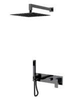 Душевая система Boheme Qubic 474-SGM, черный хром