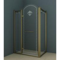 Душевой уголок Cezares Retro RETRO-A-AH-12-120/100-CP-Br-L 120x100 левый стекло прозрачное с матовым узором/бронза