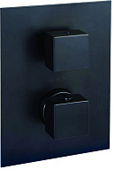 Встраиваемый смеситель для ванны и душа Paffoni Elle LEQ513NO/M термостат, черный матовый