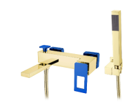 Смеситель для ванны Boheme Q 143-GUV, золото/синий Смеситель для ванны Boheme Q 143-GUV, золото/синий