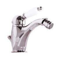 Смеситель Gattoni Orta 2756/27C0 OLD Для биде  Хром с (белой ручкой)